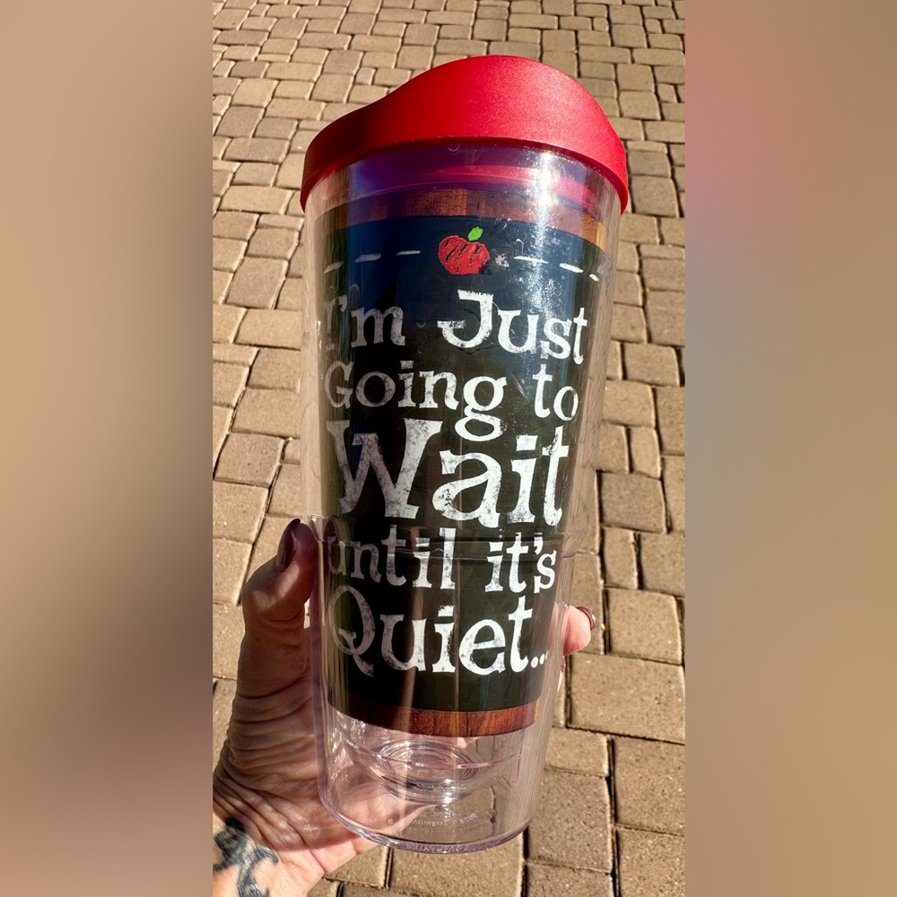 Teacher Tervis Tumbler with lid 24oz. EUC Clean
